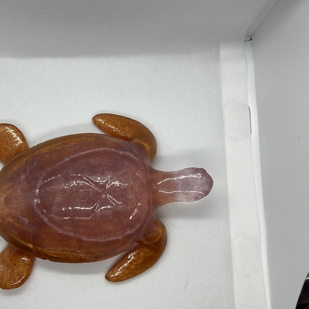 Gold & Pink Sea Turtle