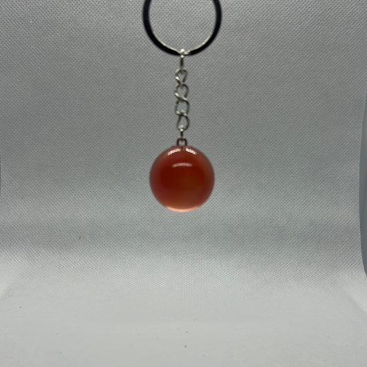 Purplish Red Sphere Keychain